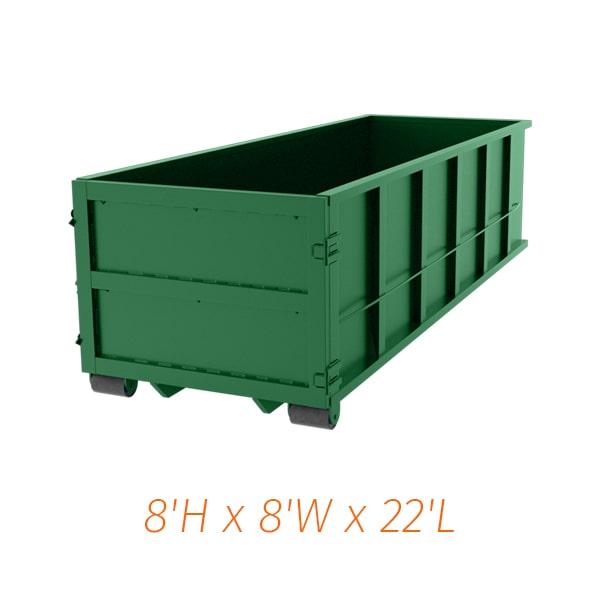 a 40 yard dumpster is typically the best option for large construction or demolition projects, or large-scale cleanouts